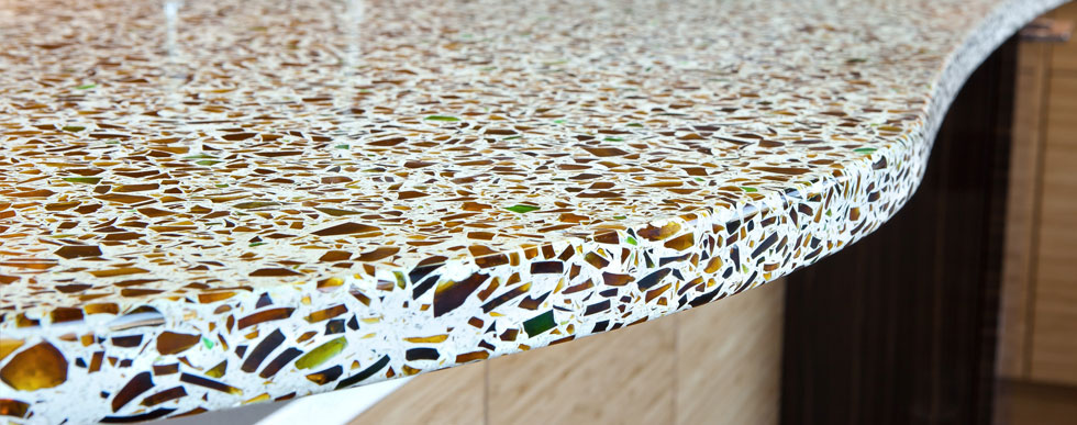 Curava Glass Counter tops available at Hammond Kitchens & Bath Melbourne FL