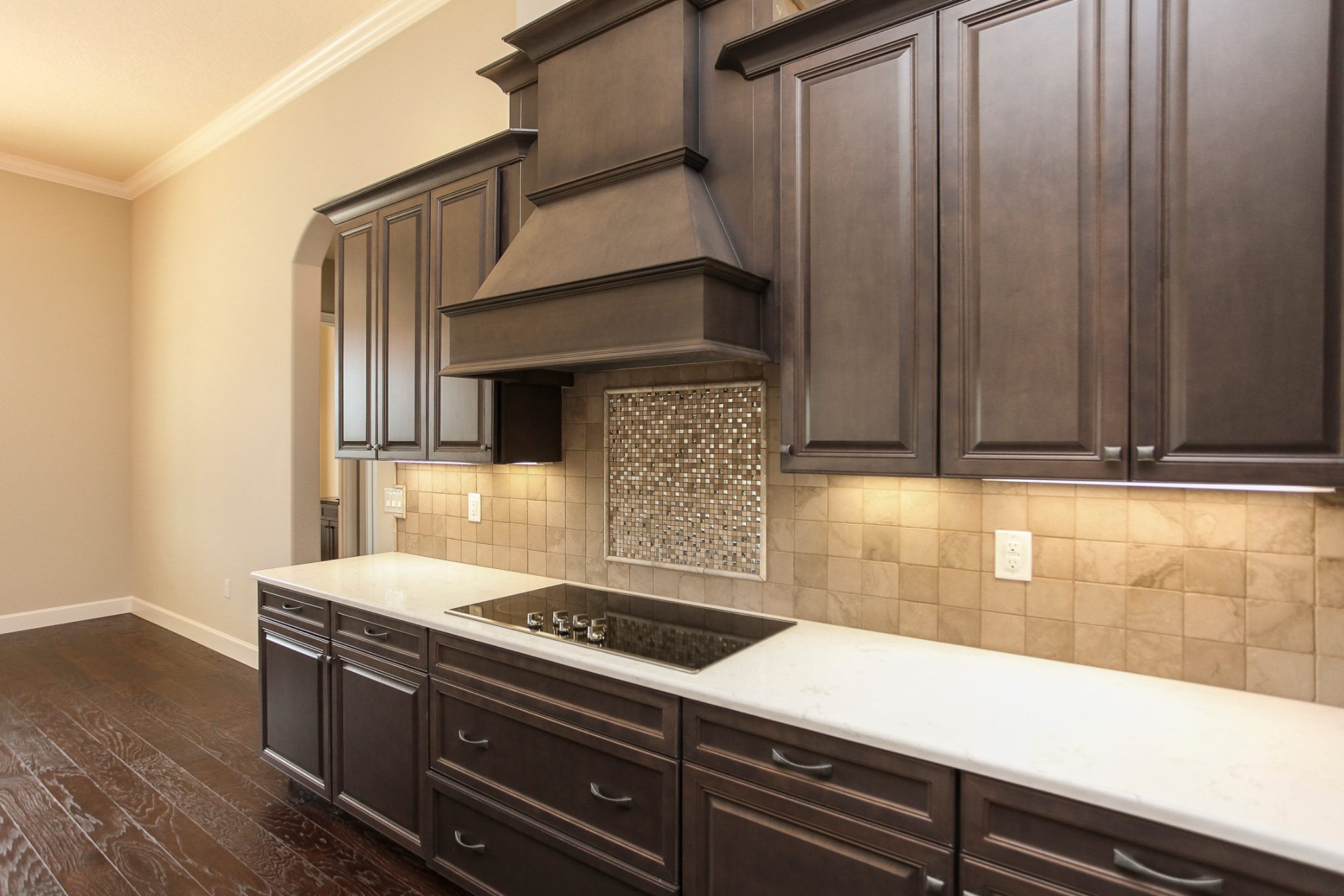 New Kitchen Construction With Marsh Cabinets Stanisci Hood And