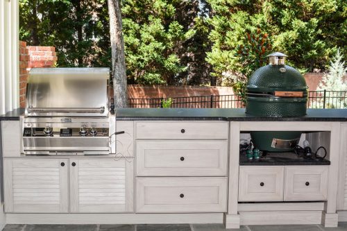 NatureKast outdoor summer kitchen cabinets in Melbourne FL. Cabinet installation by Hammand Kitchens & Bath