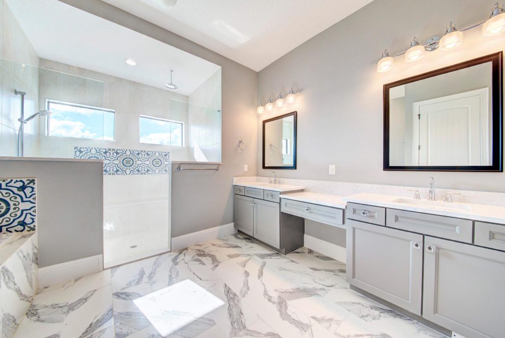 bathroom and countertop installation for Lifestyle Homes by
