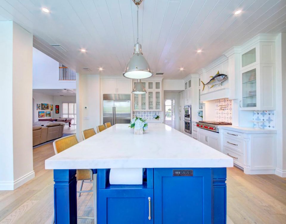 Beautiful ocean inspired kitchen and bathroom design and installation in Melbourne by Hammond Kitchens and Bath